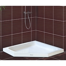 Shower 100X100 Beşgen Duş Teknesi Flat