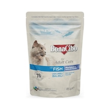 Bonacibo Uskumru Balıklı Pouch Yetişkin Kedi Maması 85 G