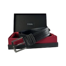 Fossil Gri Desenli Hakiki Deri Spor Kemer 4cm-125cm Gri