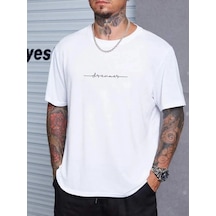 Startmore Erkek Beyaz Dreamer Baskılı Oversize T-shirt Garalio