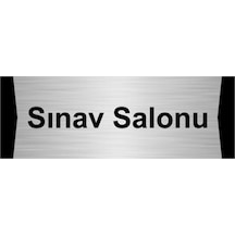 Sınav Salonu 10x20cm Gümüş Renk Metal Yönlendirme Levhası