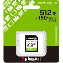Kingston Sds3-512gb 512gb Sdxc Canvas Select Plus Gen3 150mb-s C10 Uhs-ı U3 V30 Hafıza Kartı