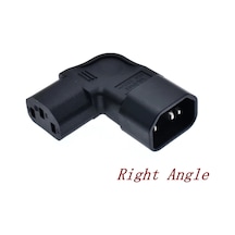 Vosoron Iec60320 C13-c14 Açı Dönüştürücü Güç Kablosu, Pdu İçin Erkek-dişi Ac Uzatma Kablosu Turuncu20 Cm 20 Cm