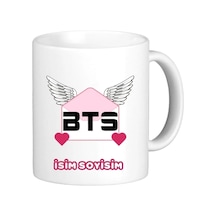 Bts Grup Tasarımlı Kişiye Özel Kupa Beyaz