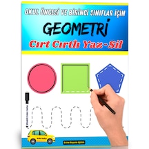 Çocuklar İçin Cırt Cırtlı Geometri Yaz-sil Kitabı