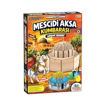 Mescid-i Aksa 3d Ahşap Puzzle Maketi Kumbara Boyanabilir Boya Fırça Seti Mescidi Aksa Maket