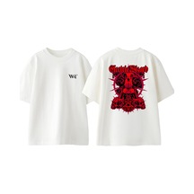 Thewert Electric Wizard Red Tasarım Sırt Baskılı Pamuk Beyaz Oversize T-shirt