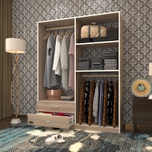 Kenzlife giysi dolabı şemsettin 175*120*40 crd gardırop 2 çekmeceli