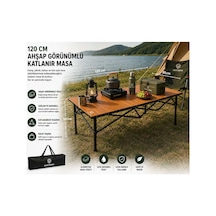 120x55x50 Cm Katlanır Kamp Ve Piknik Masası Hafif, Dayanıklı Ve Taşınabilir Ahşap