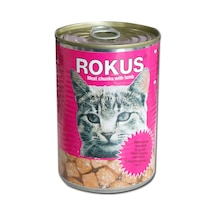 Rokus Kuzu Etli Konserve Yetişkin Kedi Maması 410 G