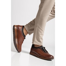 Hakiki Deri Tam Ortopedik Taba Renk Erkek Ayakkabı Taba