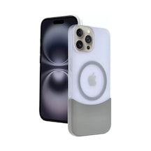 Joko Apple Apple iPhone Uyumlu  15 Pro Max Velar Magsafe Kapak - Natural Grey Gri