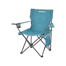 Kingcamp Lotus Comfort Konforlu &amp Takviyeli Kamp Sandalyesi Cyan Çok Renkli