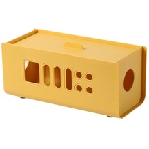 Plastik Eklenti Elektrikli Teli Saklama Kutusu Sarı -beyaz
