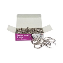 Loose Leaf Rings With Snap Closure, Nickel Plated, 2 Inch Diameter, 3-pack 65020