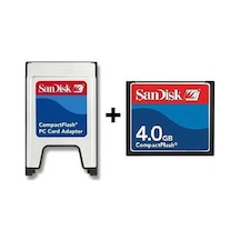 Sandisk 4Gb Compact Flash Kart + Pcmcıa Adaptör