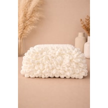 Melonndesign Kadın Portföy Puffy Çanta Krem 35 24 Cm Kırmızı