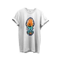 Balıkçılık Ve Macera Tema Baskılı %100 Pamuk Regular Fit Bisiklet Yaka Unisex T-shirt Beyaz