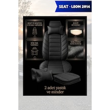Leon 2014 Uyumlu Lüks Siyah Renk Premium 2 Adet Minder Ve Yastık