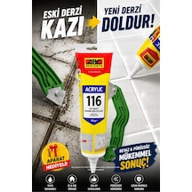 Abc Derz Dolgusu 350 Gr + Derz Kazıma Aparatı Hediyeli Beyaz Akrilik Fayans Derz Tamir Ve Yenileme
