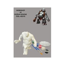 3d Mountain Troll Harry Potter Figür Boyama Seti - Kendin Boya Hobi Ve Etkinlik Seti - Akrilik Boya + 2 Fırça