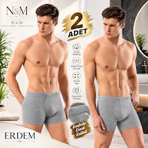 Erdem Erkek Gri Pamuk Air Slim Boxer-2'li Paket- 1428gw