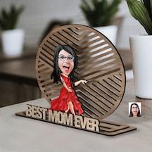 Bk Gift Kişiye Özel 3 Katmanlı Anne Karikatürlü Ahşap Biblo-5 Anneye Hediye, Anneler Günü Hediyeleri Kobitmeyen138161 Bk Gift