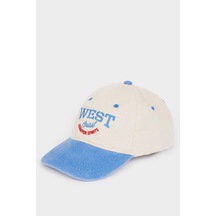 DeFacto Erkek Çocuk Nakışlı Jean Cap Şapka D8391A825SMBE2