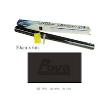 Koyu Siyah Cam Filmi 50Cm X 6M - Dark Black %15 Aparatlı