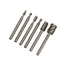 Merttools Ahşap Spiral 6 Parça Inceltme Gravür Harf Yazı Yazma Uçları Ahşap Oyma Freze Gravür