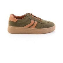 Bambi Yeşil Nubuk Hakiki Deri Kadın Sneaker K01753222201