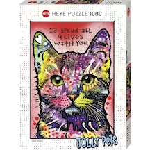 Puzzle 1000 Parça Dokuz Canlı Kedi Hey29731 Standart