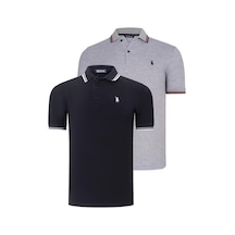 İkili Set T8594 Dewberry Erkek T-shırt-siyah-gri