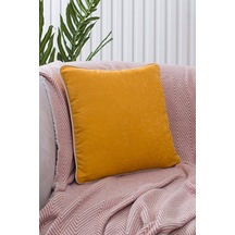 Seçenekli Krem Biyeli Sarı Kırlent Kılıfı Dekoratif Düz Sade Panoroma Panbiy Sarı Krem 30x50 Çok Renkli