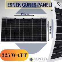 325 Watt Yarı Esnek Güneş Paneli Half Cut Monokristal Solar Güneş