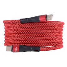 Bmcc-04 Kirmizi Usb-c-c Manyetik Kablo 1 M, 100 W Süper Hızlı Ş