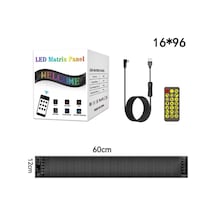 Led Matrix 60 Cm Uzunluğunda En Büyük Boy Panel Dijital Ekran Kumandalı App Kontrollü Oto Aksesuar