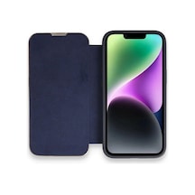 Apple İphone Uyumlu 14 Pro Kılıf Dolpin Kapaklı - Lacivert Çok Renkli