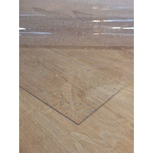 Kalın Pvc Masa Koruyucu 1.2 Mm Mika Örtü, 80 Cm En, Işık İle Renk Değiştiren Desen Şeffaf