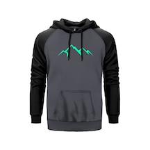 Mountains Gri Renk Reglan Kol Sweatshirt