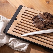 Agni Bıçaklı Bambu Ekmek Kesme Tahtası 38x27 Cm 12v