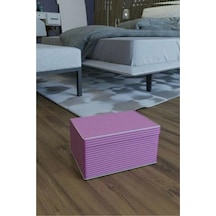 Baza Altı Boy Çok Amaçlı Düzenleyici Kutu Organizer Cırt Cırtlı Hurç 19cm X 40cm X 50cm 10 Adet Lisinya Pembe