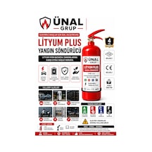 2 Kg Elektrikli Araç Lityum Yangın Söndürücü Kkt Yangın Tüpü İş Yeri Depo