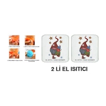 2 Adet Yıldızlı Noel Cücesi Cep Sobası,el Isıtıcı,sıcak Su Torbası Pvc 10x9,5cm Beyaz