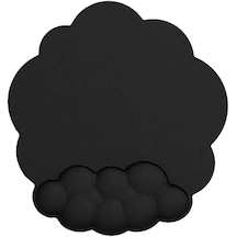 Cbtx Bilek Dinlenme Tasarımı Bulut Şekli Mouse Pad Deri Kaymaz Mouse Pad - Siyah