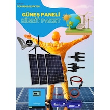 Güneş Enerjisi Hibrit Paket 3 Kva Tam Sinüs İnverter 330 Watt Güneş Paneli 150 Amper Jel Akü 1000 Watt 24 V Rüzgar Türbini + Yerli Şarj Kontrol Cihazı Rüzgar Türbini Set