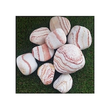 Sarı Çizgili Taş 5 Kg 6-10 Cm Dolomit Taş Dere Taşı Çakıl Taşı Bahçe Süs Taşı Akvaryum Teraryum Taşı Sar