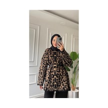 Genel Markalar Niche Kadın Leopar Desenli Uzun Triko Hırka Kahverengi - 692552128 Kahverengi - 692552128 Kahverengi