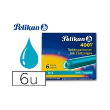 Pelikan Dolma Kalem Kartuşu Küçük Turkuvaz 6 Lı 4001 Çok Renkli