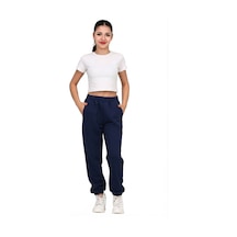 Erdem Kıds Unisex Kız Erkek Çocuk Paçası Lastikli 3 İplik Şardonlu İçi Pamuklu Okul Eşofman Altı Pantolon Lacivert Lacivert